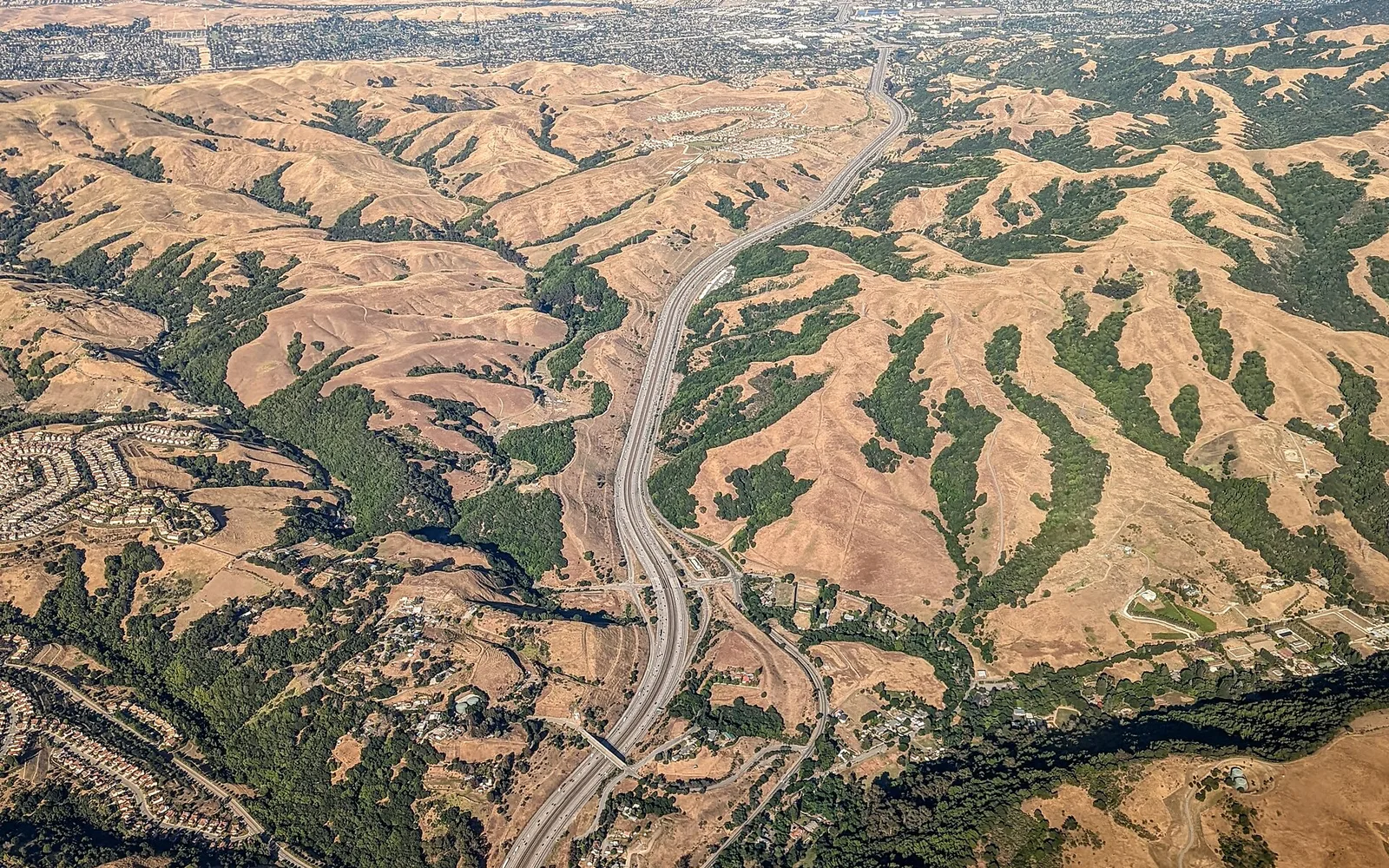 Interstate580 east from Castro Valley toward Dublin, California